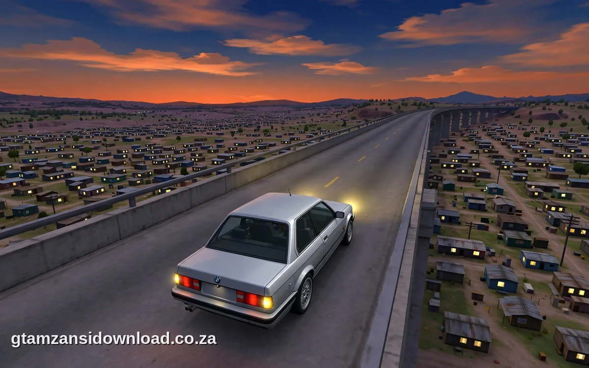 bmw e30 gusheshe on a joburg highway in kasi vibes